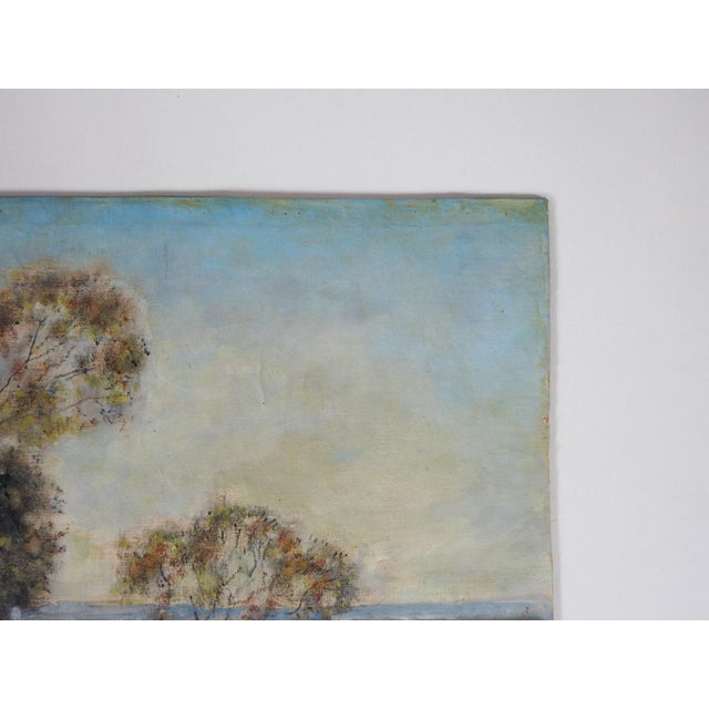French Mid 20th Century Windswept Impressionist Landscape Painting For Sale - Image 3 of 7