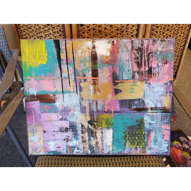 "One Day at a Time" Abstract Acrylic Painting on Canvas For Sale In Nashville - Image 6 of 6
