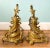Rococo 19th C. French Rococo Brass Andirons – A Pair – Gilded Age / European Antique For Sale - Image 3 of 12