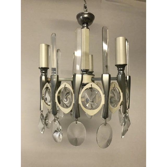 1970s Mid-Century Italian Chandelier by Gaetano Sciolari For Sale - Image 5 of 10