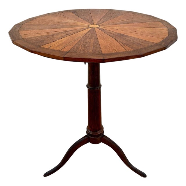 Spanish Marquetry Side Table, Mid-20th Century For Sale