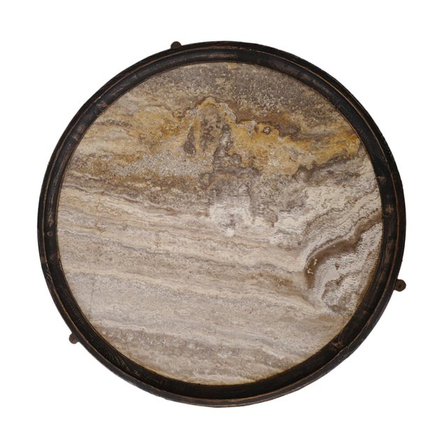 Contemporary Alpine Marble & Elm Coffee Table For Sale - Image 3 of 6