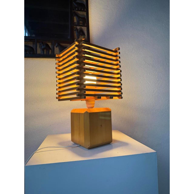 Constructivist Wooden Table Lamp, 1980s For Sale - Image 18 of 18