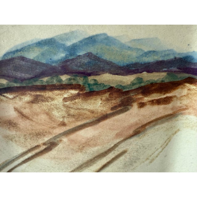 Vintage Hand Painted Ceramic Plate by Santa Fe Artist For Sale - Image 4 of 6