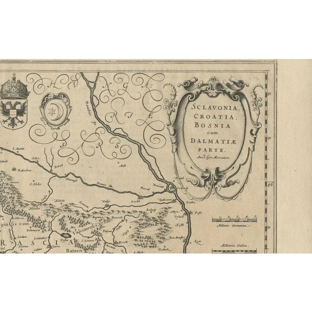 Antique Map of Slavonia by Janssonius, 1640 For Sale - Image 5 of 11