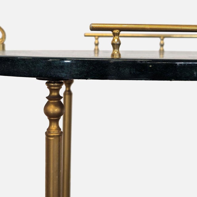 Metal 1960s Aldo Tura Bar Cart, Attributed For Sale - Image 7 of 9