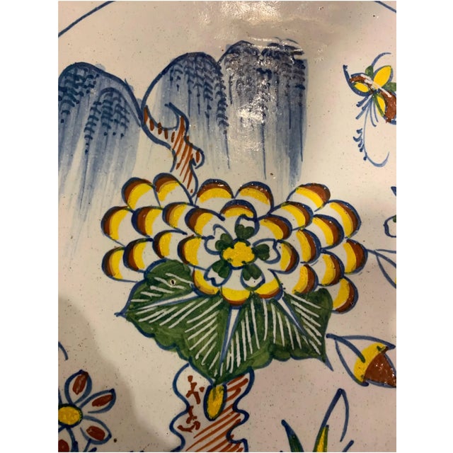 18th Century English Delft Polychrome Charger For Sale - Image 9 of 9