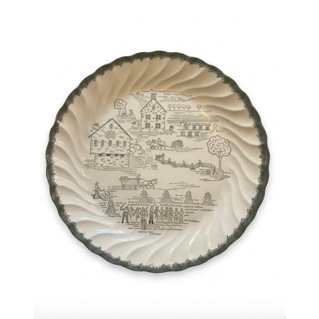 Step into a slower, more contemplative time with these exquisite vintage transferware plates. Each piece captures a quiet,...