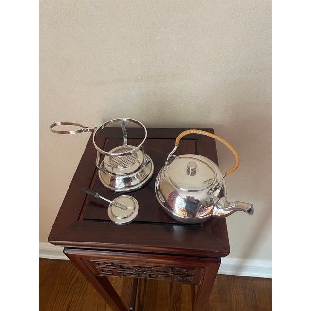 Metal 1920's Bernard Rice’s and Sons Silverplated Tea Kettle For Sale - Image 7 of 9