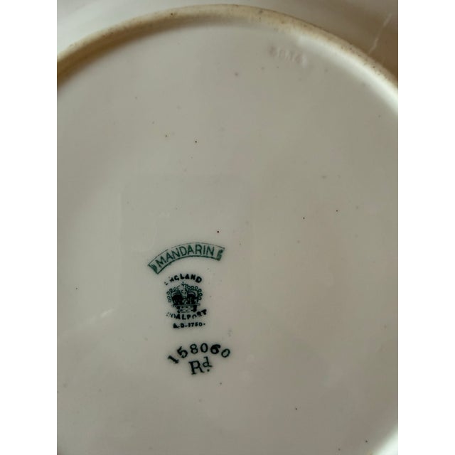 Set of 5 Vintage Coalport Mandarin Blue and Gold Scalloped Salad Plates For Sale - Image 9 of 10