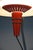 Philips Mid-Century Tripod NX 38 Floor Lamp with Red Cone and Grey Saucer Shade by Louis Kalff for Philips, Netherlands, 1950s For Sale - Image 4 of 14