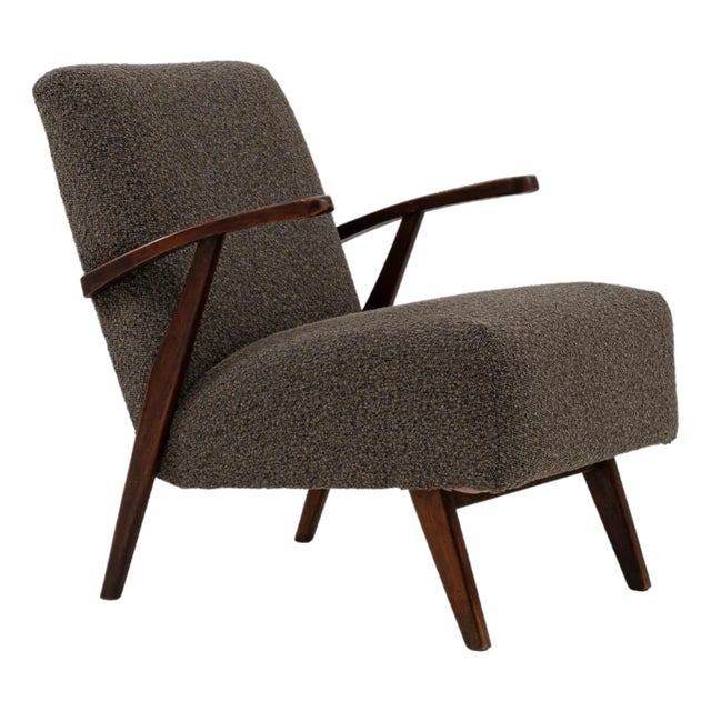 20th Century Czech MCM Upholstered Armchair For Sale