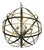 Modern Meridian Iron Orb Strap Chandelier For Sale
