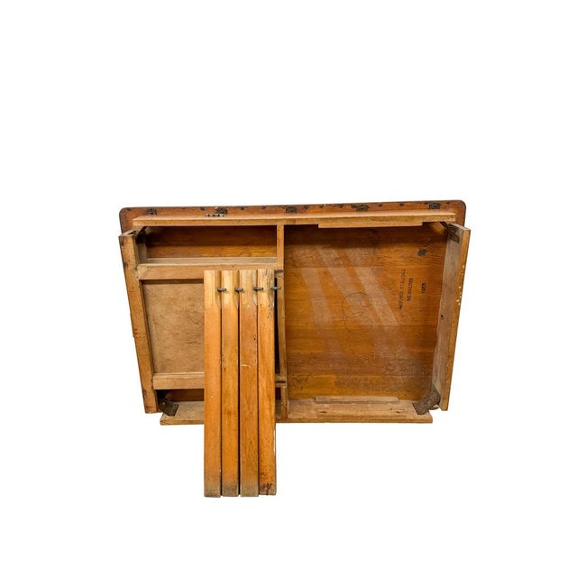 Mid-Century Modern Utility Desk Table in Beech and Pine, 1955 For Sale - Image 10 of 13