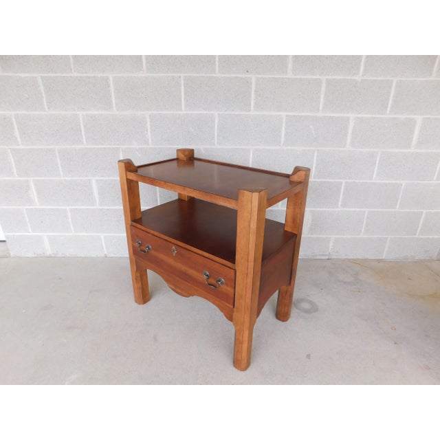 Early 21st Century Lane Furniture Williamsburg Cherry 1 Drawer Nightstand #A For Sale - Image 5 of 9
