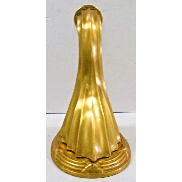 Gold Sherle Wagner Gold Plated Ribbon & Reed Wall Mount Tub Spout 0818tub-Gp For Sale - Image 8 of 12