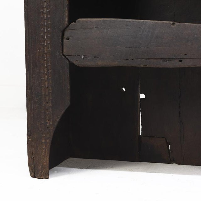 Brown Antique Rustic Farmhouse Spanish Oak Cabinet, 1600s For Sale - Image 8 of 18