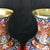 Red Pair of Monumental Chinese Cloisonné Vases | Gilt Floral & Bird Motif With Stands For Sale - Image 8 of 9