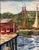 Traditional Vintage Signed Maritime Harbor Oil Painting by P. McIsaac For Sale - Image 3 of 10