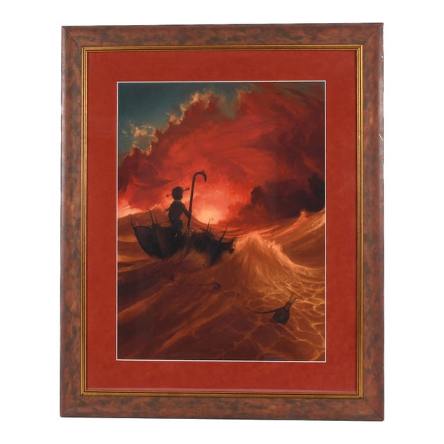 Framed "Save Our Souls" Print by Cyril Rolando For Sale