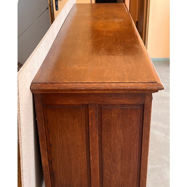 20th Century Catalan Spanish Large Buffet With Two Carved Drawers and Two Doors For Sale - Image 6 of 13