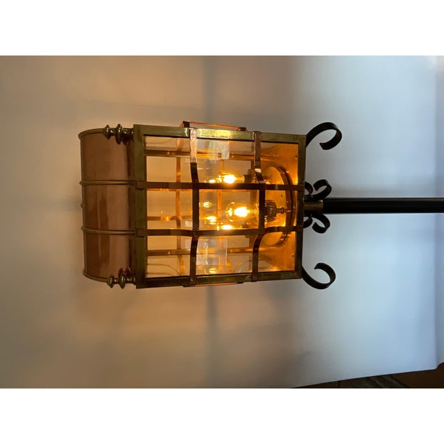 Massive outdoor lantern from the famous Pier 4 restaurant in Boston. Purchased at the liquidation auction. Wonderfully...