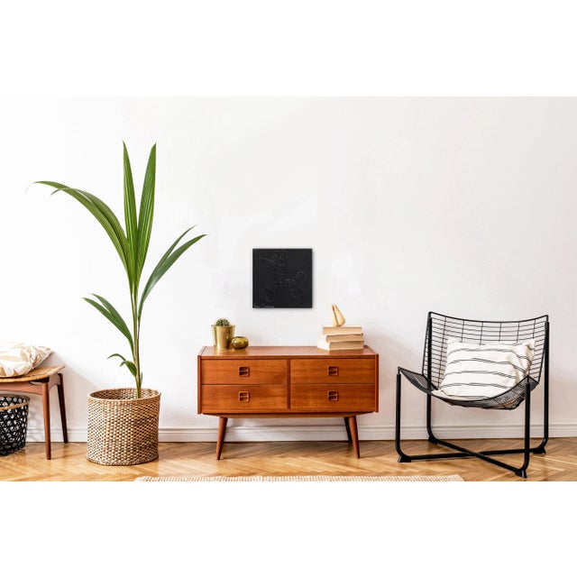 Textile The Black Dog Balloon - Minimalist Abstract 3d Textural Black Original Artwork by Virginie Schroeder For Sale - Image 7 of 9