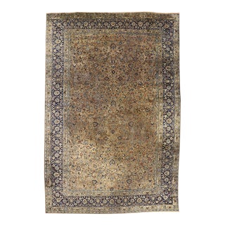 Antique Persian Mashhad Rug, 11'08 X 17'09 For Sale