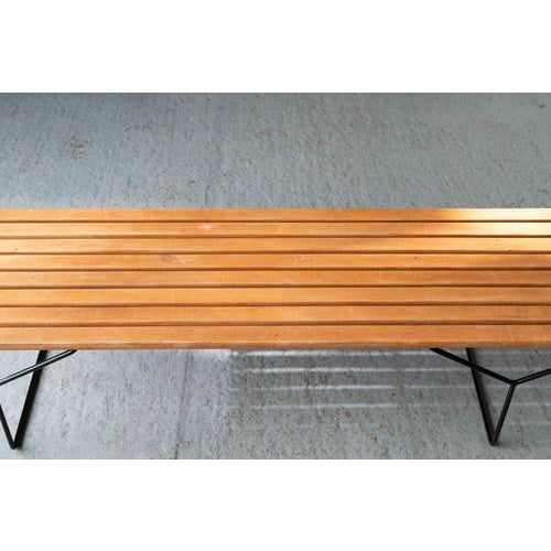 Slatted Bench 400 by Harry Bertoia For Sale - Image 15 of 18