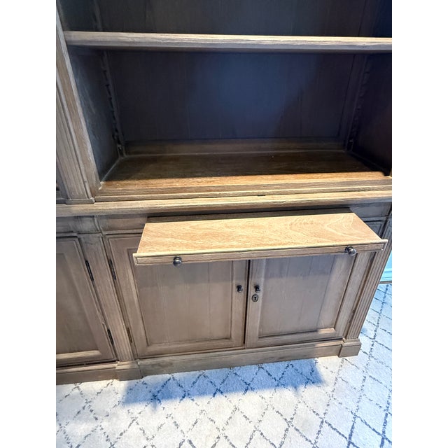 American Arhaus Library Bookshelf With Ladder For Sale - Image 3 of 7