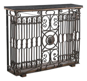 Antique Indian Cast-Iron Balcony Front Console Table