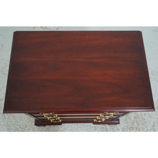 Wood Pair of Henkel Harris Model 116 Cherry Nightstands For Sale - Image 7 of 18