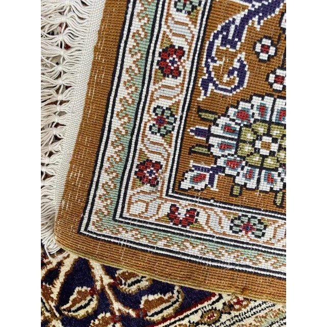 Vintage Fine Silk Hereke Style Rug For Sale - Image 18 of 18