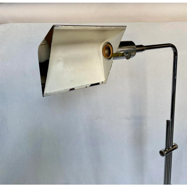 Mid Century Modern Koch & Lowy Omi Chrome Task Floor Lamp For Sale In Philadelphia - Image 6 of 10