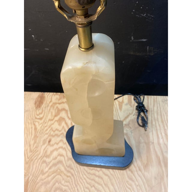Stone 1950's Italian Alabaster Table Lamp by Maurizio Tempestini For Sale - Image 7 of 10