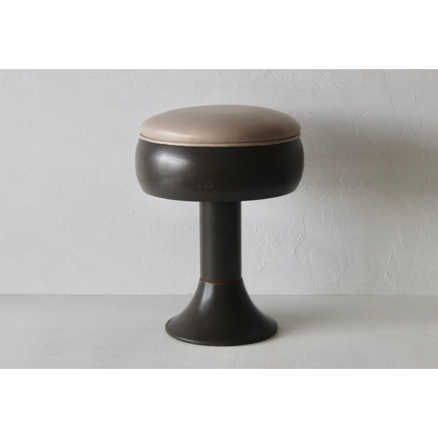 Vintage Space Age Tulip Style Pedestal Stool Swivel Padded Seat For Sale - Image 14 of 18
