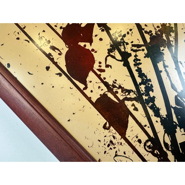 Wood Triangular Print of Wildflowers For Sale - Image 7 of 10