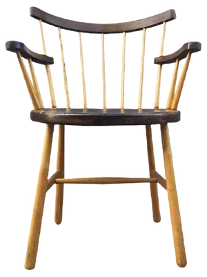 Danish Windsor Armchair with Club-Shaped Legs, 1950s