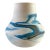 Vintage Nemadji Blue Swirl Ceramic Pot For Sale