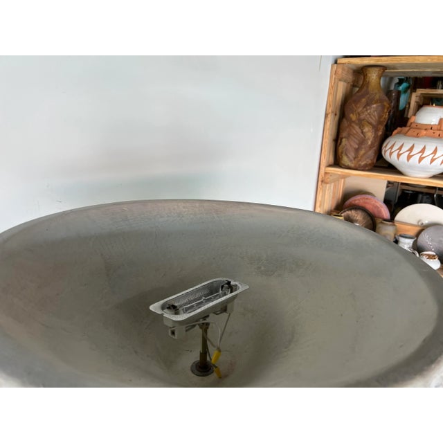 1980's Postmodern - Style Sculptural Metal and Plaster Torchiere Floor Lamp/ Sold For Sale - Image 4 of 13