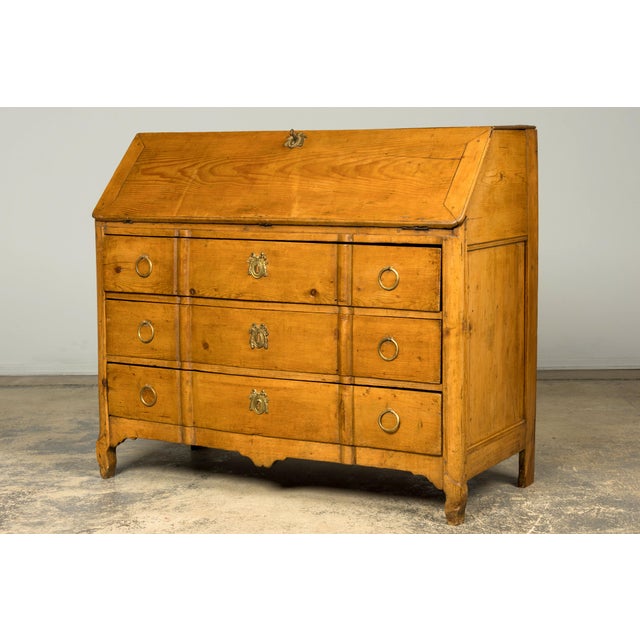 Brown Early 19th Century French Provincial Pine Secretary For Sale - Image 8 of 18