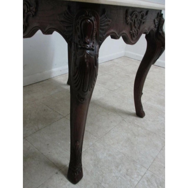 1980s 1980s Ralph Lauren Stone Top French Country Hoof End Table Night Stand For Sale - Image 5 of 12