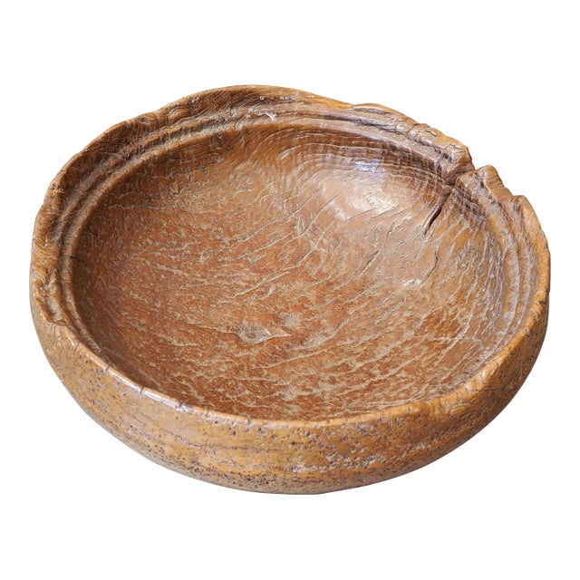19th Century Indonesian Organic Burled Teak Bowl For Sale