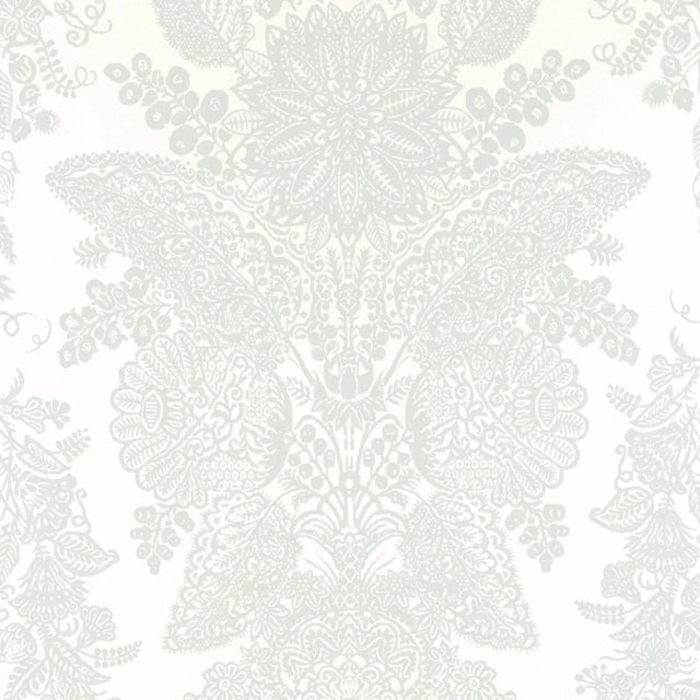 Contemporary Sample - Schumacher Lace Wallpaper in Cirrus For Sale - Image 3 of 3