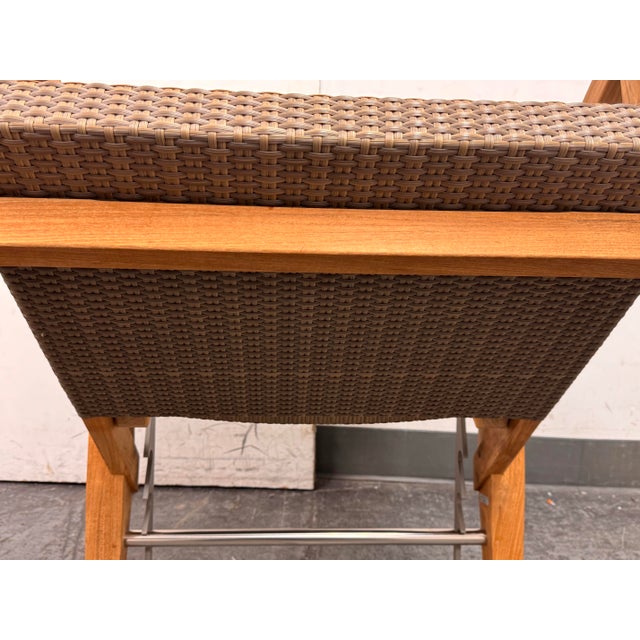 Janus Et Cie Quinta Teak Woven Reclining Lounge Chair, Outdoor For Sale - Image 11 of 12