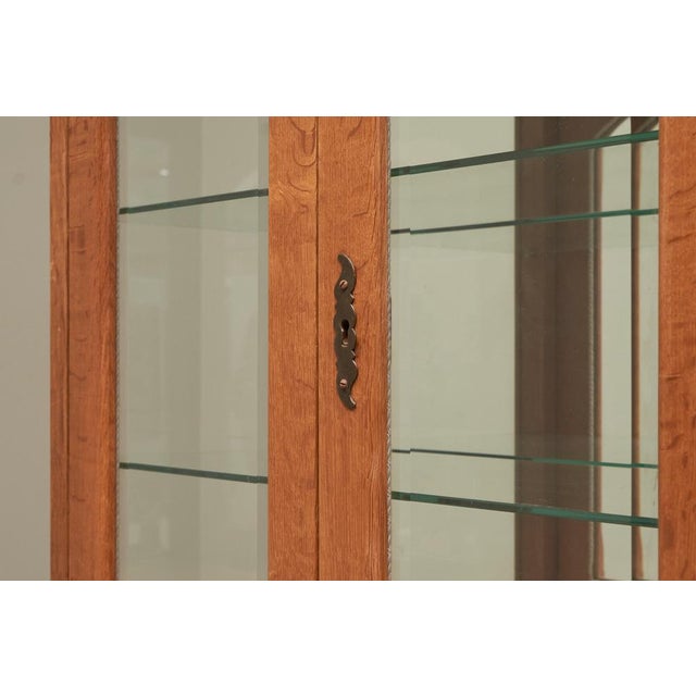Brown Glazed Display Cabinet in Oak by Henning Kjaernulf, 1970s For Sale - Image 8 of 11
