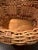 Vintage 1970s Woven Wicker Basket With Wood Bead Detail & Handle For Sale - Image 4 of 14