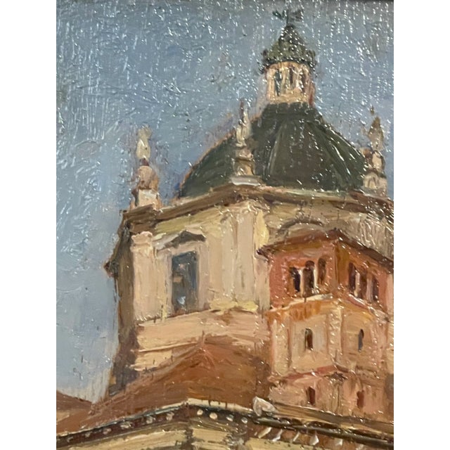 Church of San Lorenzo, 1920s, Oil on Panel, Framed For Sale - Image 3 of 7