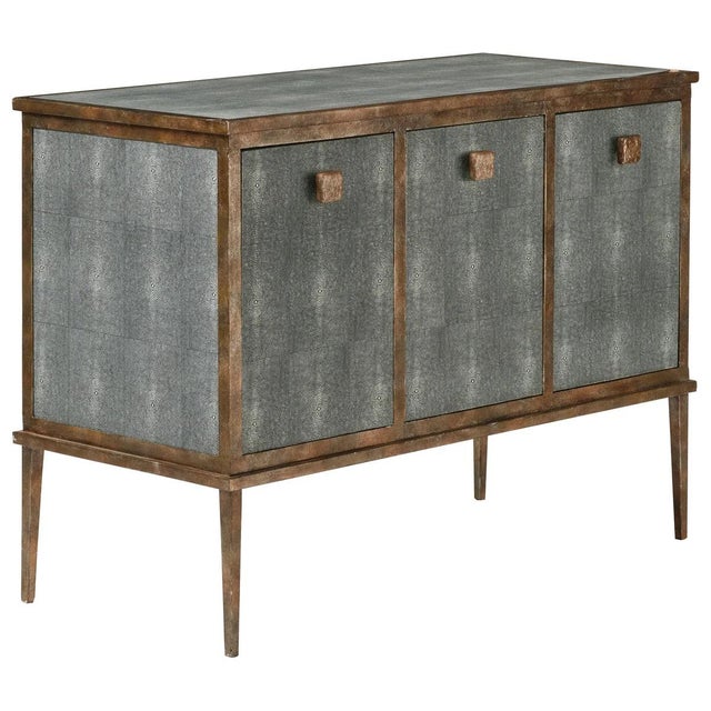 OKA Dalu Faux Shagreen Sideboard in Onyx Chairish