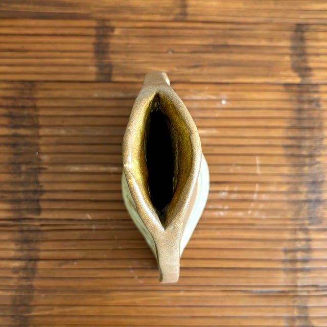 Vintage Boho Rustic Studio Pottery Vase For Sale - Image 4 of 6